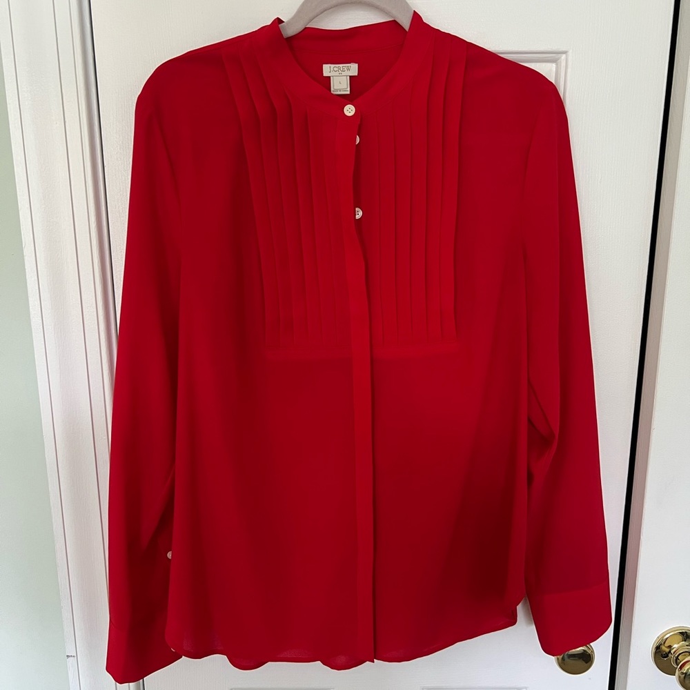 J.Crew Drapey Tuxedo Shirt